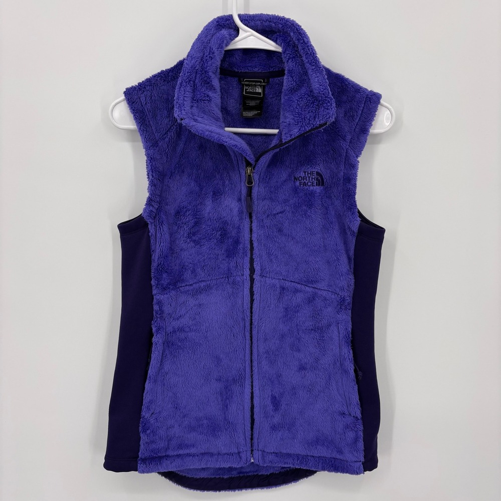 The North Face Osito Fleece Vest Womens S Purple Excellent High Pile Full Zip